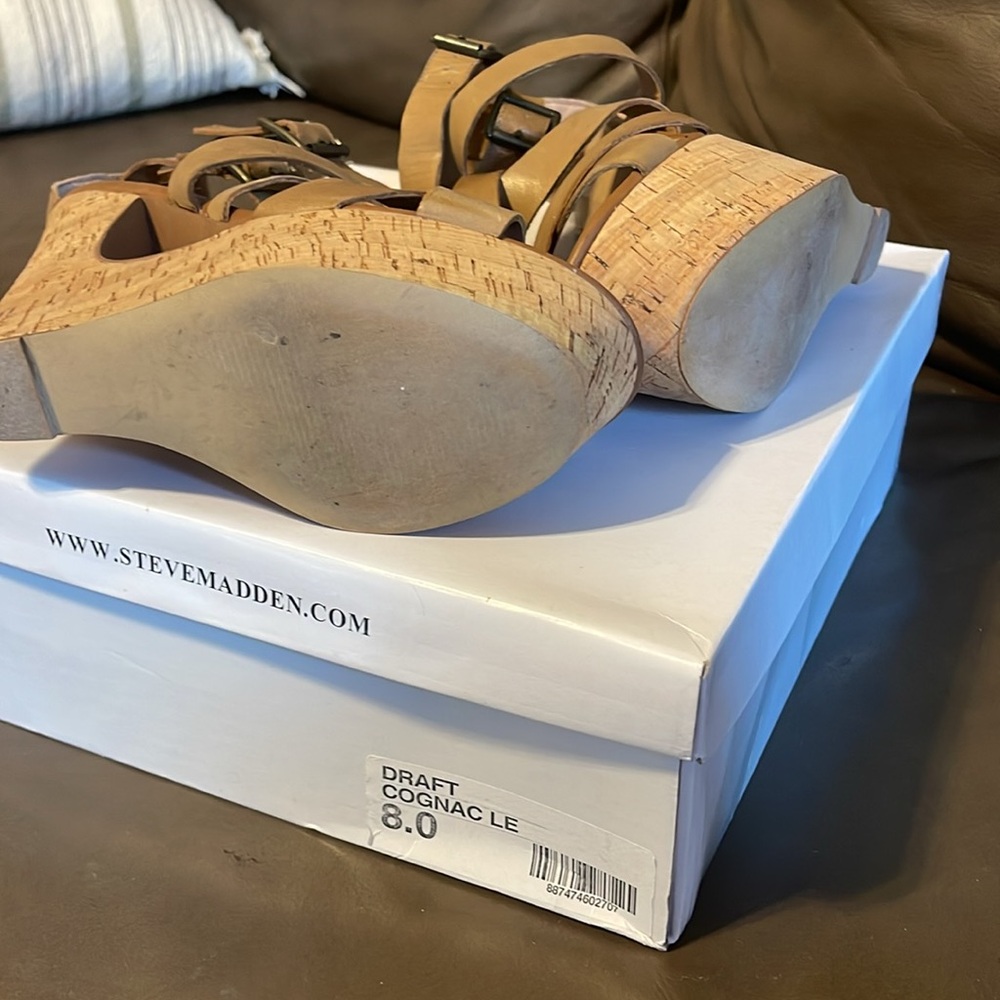 Steve Madden Platform Heels - Color: Draft Cognac… - image 2